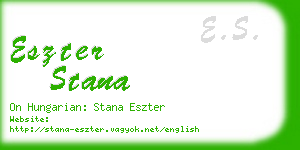 eszter stana business card